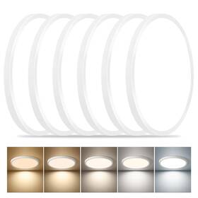 Fy102-d30023-5d24w Fy Wisdom Fly Lighting 6pk Dimmable 12 Inch Led Flush Mount Ceiling Light 24w 2520lm 2700k/3000k/