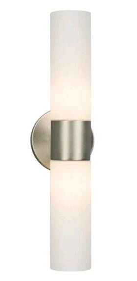 244023bn Galaxy Lighting 1255722 Hadley 2 Light Wall Sconce 244023bn/wh Brushed Nickel 114