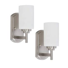 Mb20033-1 Galtlap Modern Wall Sconces Set Of 2 Bathroom Vanity Lights With White Frosted Glass Mb20033-1 Galtlap Modern Wall Sconces Set Of 2 Bathroom Vanity Lights With White Frosted Glass
