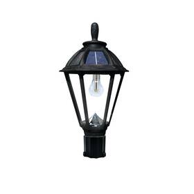 Gama Sonic 854433001499 Polaris Bulb Black Solar 3ft Fitter Post Light With Pier Or