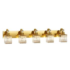 1597cnx53r Garveetech Modern Crystal Vanity Lights Gold Light Fixtures Over Mirror Glass