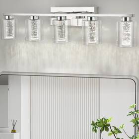 Garveetech 198723300443 5-light Bathroom Light Fixtures Chrome Vanity - 3