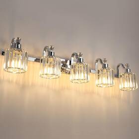 Garveetech 198723688220 Crystal Bathroom Light Fixtures Over Mirror Chrome 5