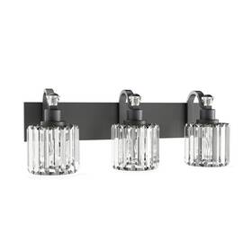 Garveetech 198723803920 Modern Crystal Bathroom Vanity Lights Black Light Fixtures V