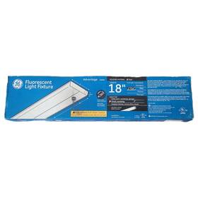16685 Ge 043168254243 Advantage 18 Inch Direct Wire Steel Pull Chain Fluorescent Light Fixture