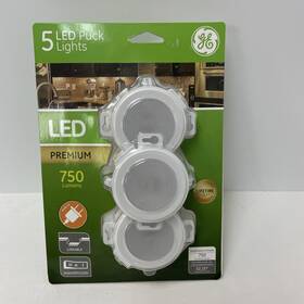 54849 Ge 3 Led Puck Lights 450 Lumens Linkable Brand New