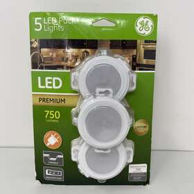 54937-1 Ge Led High Low Switch Linkable Puck Light 5-pack