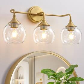 G1796 Gednbo Gold Bathroom Light Fixtures 3 Vanity 3-lights G1796 Gednbo Gold Bathroom Light Fixtures 3 Vanity 3-lights