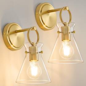 G2433 Gednbo Gold Wall Sconces Set Of 2 Modern Vanity Light Fixtures For Bathroom G2433 Gednbo Gold Wall Sconces Set Of 2 Modern Vanity Light Fixtures For Bathroom