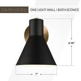 4141301-848 Generation Lighting Towner One - Light Wall / Bath Sconce Vanity