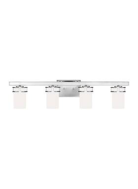 4421604en3-05 Generation Lighting Robie 4-light Bathroom Vanity Light In Chrome