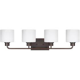 4428804en3-710 Generation Lighting Canfield 4-light 32 Bathroom Vanity Light In Bronze