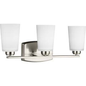4428903en3-962 Generation Lighting Brushed Nickel Three Light Wall Bath From The Franport Collection