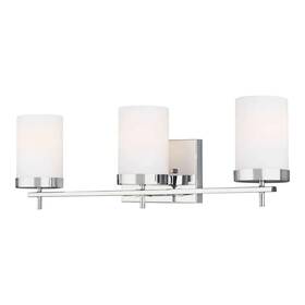 4490303-05 Generation Lighting Zire Three-light Bathroom Vanity Light Chrome