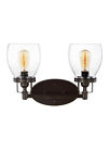 4414502-782 Generation Lighting Belton 2 Light Heirloom Bronze Wall Bath Fixture