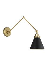 Cw1151mbkbbs Generation Lighting Cw1151 Wellfleet 15inch Tall Wall Sconce Midnight Black