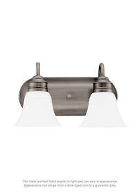 44851-965 Generation Lighting Gladstone 2 Light Antique Brushed Nickel Wall Bath Fixture