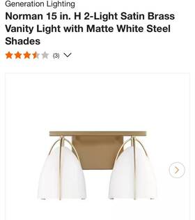 4415802-848 Generations Visual Comfort Norman 3 Light 24 Inch Wide Bathroom Vanity Matte White Shades