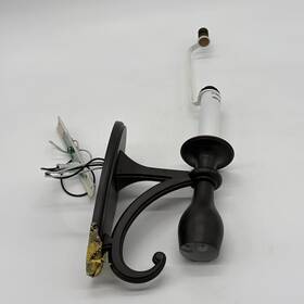 E222146 Ginger Double Light Sconce Brasstech Wall Mount Lamp With Finial