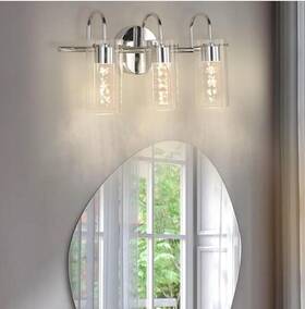 Mb2730 Glamight Mb2730/3a Brushed Nickel Vanity Lights For Bathroom Eye Protection 3-light Led