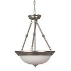 X125-bn Glass Craftmade Brushed Nickel Up-pendant Melon Frosted Shades