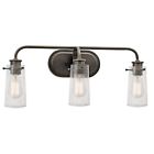Glass Olde 45459oz Bronze Seedy Braelyn Vanity Bath Kichler Lighting -