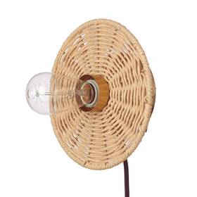 65924 Globe Electric 1-light Plug-in Or Hardwire Wall Sconce Matte Brass Natural
