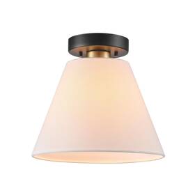 66000137 Globe Electric 1-light Semi-flush Mount Ceiling Light Matte Black