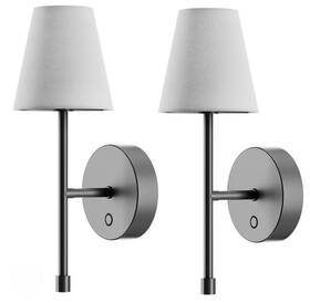 1806224 Globe Electric Wireless Rechargeable Led Integrated Wall Sconce 2 Pack