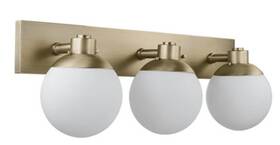 51479 Globe Electric Portland 3 Light 32 Inch Wide Bathroom Vanity - Brass