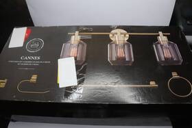 51638 Globe Electric 3-light Vanity All-in-one Bathroom Set Gold