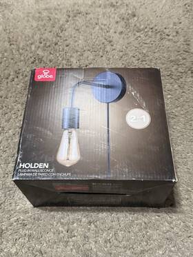 51787 Globe Electric Holden 1.77 Inch 1-light Matte Black Wall Sconce Light For Bedroom