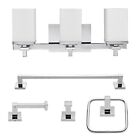 59221 Globe Electric Finn 5-piece All-in-one Bath Set 3-light Vanity Bar