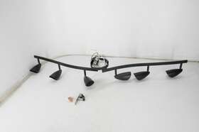 59352 Globe Electric Grayson 6 Light Wide S Shape Track Lighting Kit Black
