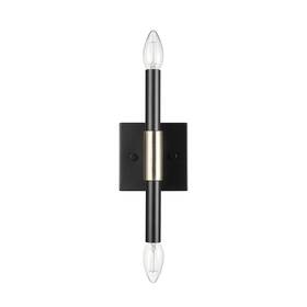 Globe Electric 65000044 2-light Wall Sconce Matte Black Finnick