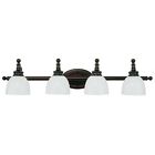 34144 Globe Sconce Oil Light 4 Trans Lighting Rubbed Rob Bronze Bath