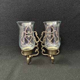 Globedecor 092074228527 9 Inch Brass Wall Candle Lamp India Chimney Sconce Holder Home Decor
