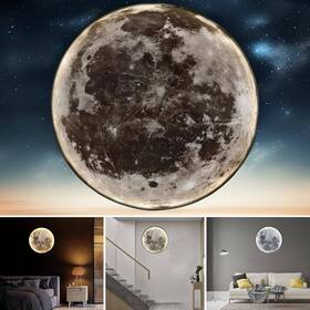 Gminco 313047751713 Moon Wall Lamp Dimmable Rechargeable Battery Operated Lights With Remote
