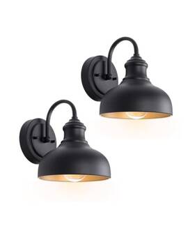My-wl405b-bw Goalplus 2-pack Gooseneck Outdoor Light Fixtures Farmhouse Barn Lights For Porch 7 Inch