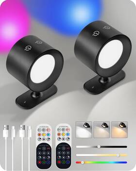B02ybp206 Goebleson Battery Operated Wall Sconce Set Of 2 Rechargeable Lights With Remote C