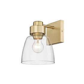 0314-1wbcb-clr Golden Lighting 0314-1w Remy 1-light Wall Sconce Champagne Bronze/clear Glass -