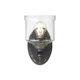 0806-1w Golden Lighting Hwg Keating 10 Inch Tall Bathroom Sconce - Grey