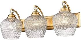 1088-ba3 Golden Lighting Adeline 3-light Brushed Gold Vanity Light Mbg-clr