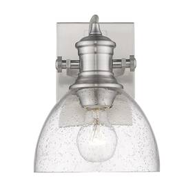 3118-ba1-pw-sd Golden Lighting Hines Bathroom Wall Sconce In Pewter