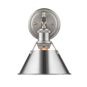 3306-ba1pw-ch Golden Lighting Orwell 1 Light Bath Fixture Pewter With Chrome -