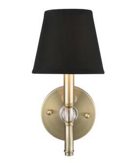 5001wmpabgrm Golden Lighting Waverly 1-light Aged Brass Tuxedo Shade Wall Sconce