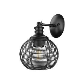 6802-1w Golden Lighting Calypso 12 Inch Tall Bathroom Sconce - Black