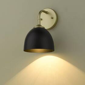 6956-1w Golden Lighting Blk Zoey 10 Inch Tall Wall Sconce - Olympic Gold