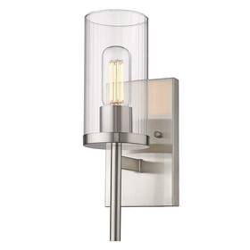 7011-1w Golden Lighting 844375080744 Pw-clr Winslett Sconce Pewter