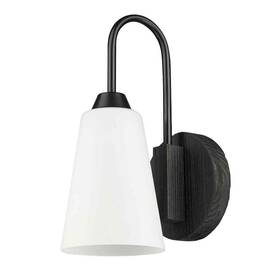 1830-1w Golden Lighting 844375100527 Op Neela 13 Tall Wall Sconce - Black